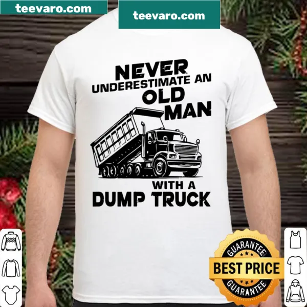 Humorous graphic of an old man with a dump truck backside