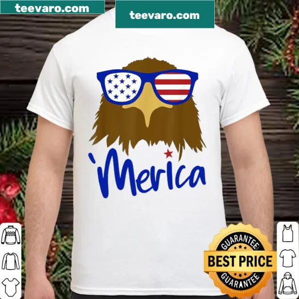 Patriotic shirt featuring an eagle and USA flag for Independence Day
