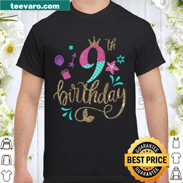 Mermaid graphic shirt for 9th birthday girls
