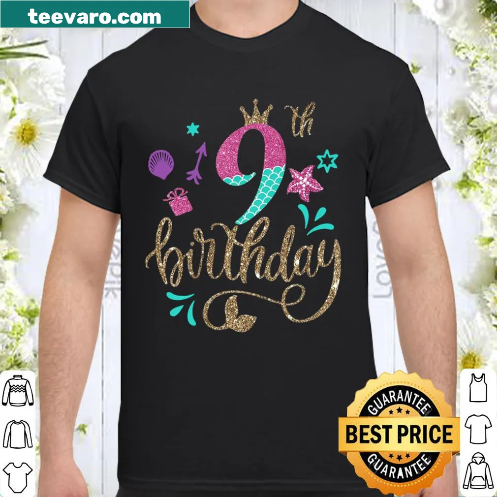 Mermaid graphic shirt for 9th birthday girls