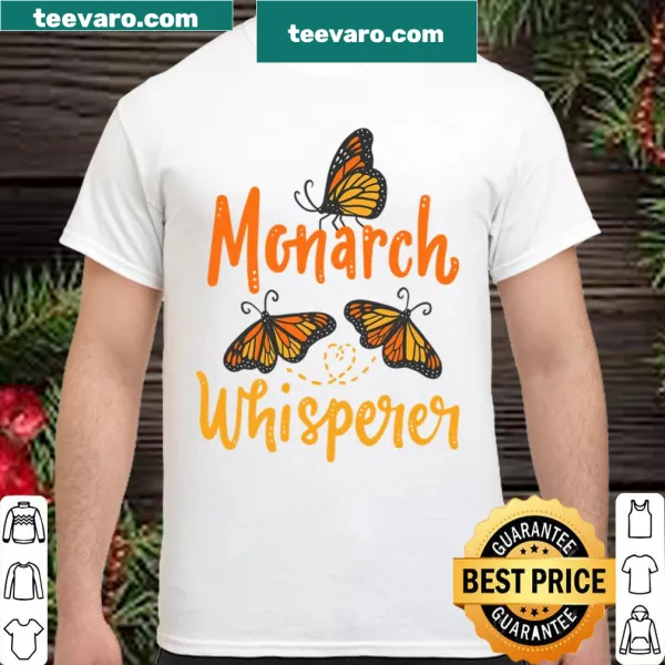 Illustrated Monarch butterfly on a nature-themed shirt