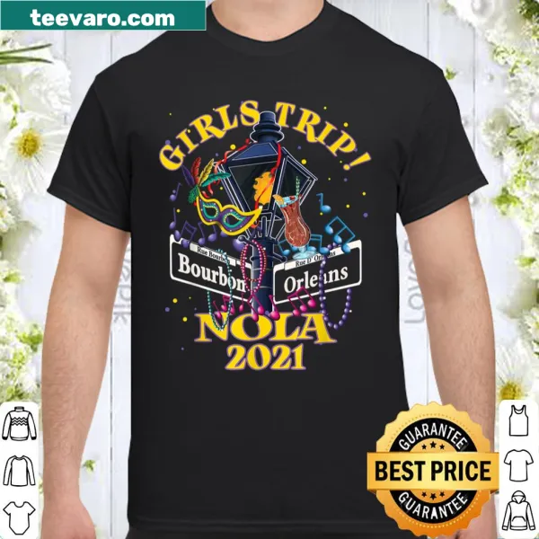 Fun bachelorette party shirt celebrating a girls trip to New Orleans with playful graphics.