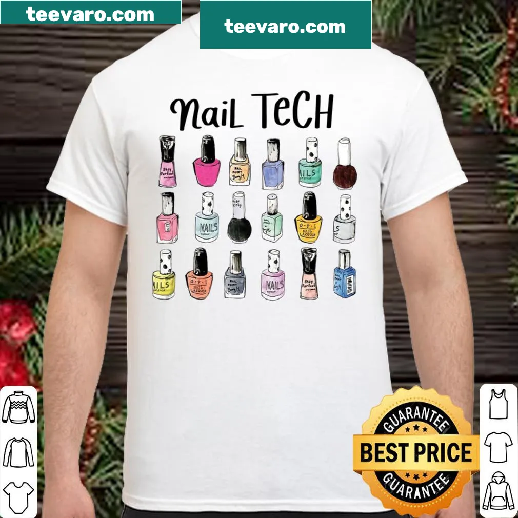 Nail tech-themed shirt with professional text