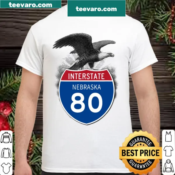 Nebraska I-80 Highway interstate shield t-shirt design
