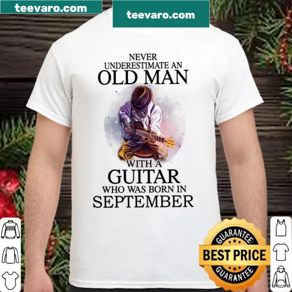 Bold typography shirt for musicians born in September