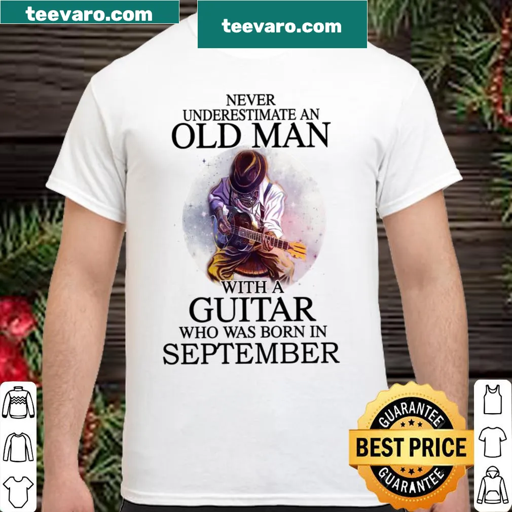 Bold typography shirt for musicians born in September