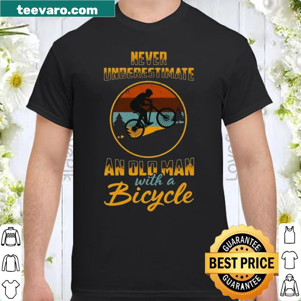 Typography shirt for old men who love cycling