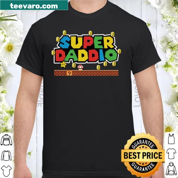Fun New Super Daddio shirt celebrating fatherhood