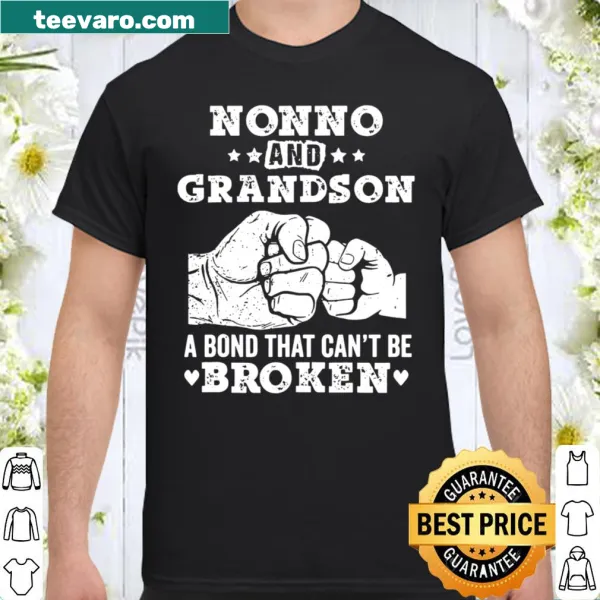 Sentimental shirt for grandpas featuring 'Nonno And Grandson' text