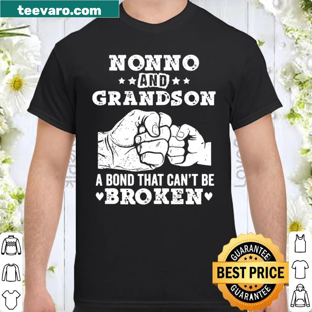 Sentimental shirt for grandpas featuring 'Nonno And Grandson' text