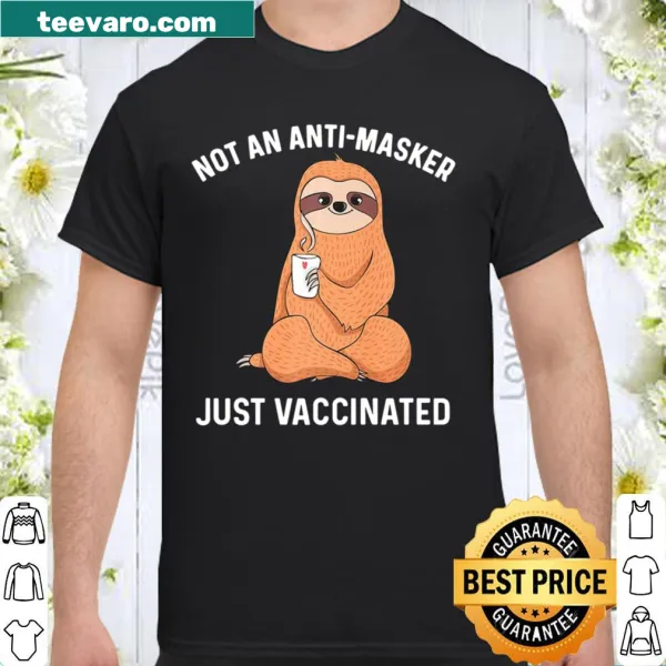 Premium shirt with humorous coffee sloth design and text