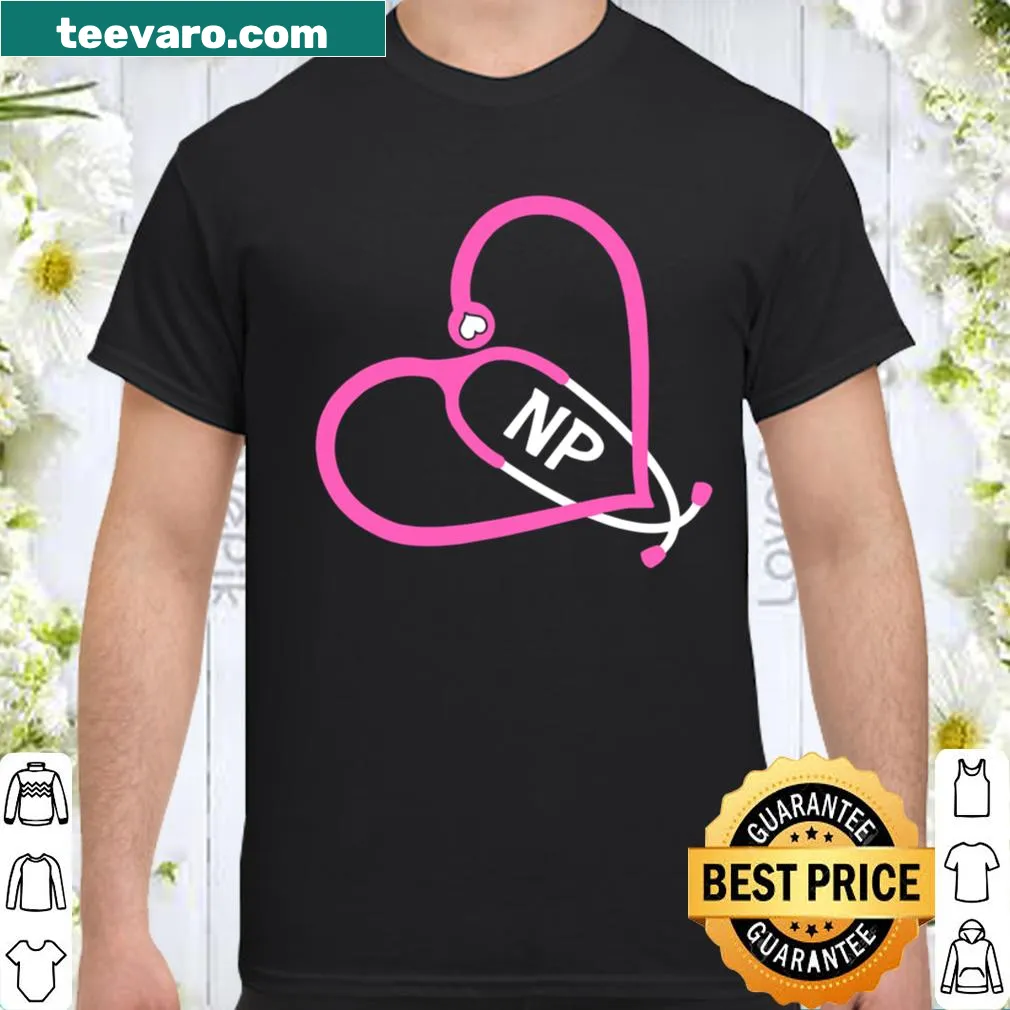 Heart and stethoscope graphic with 'Rn Nurse Practitioner' text.