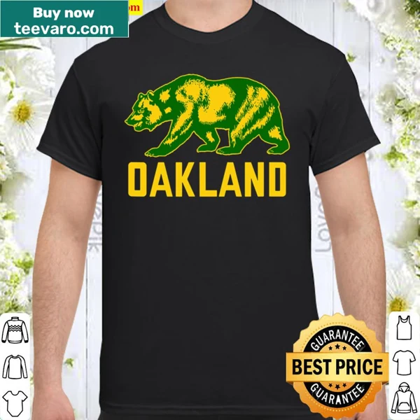 California bear Oakland flag graphic shirt
