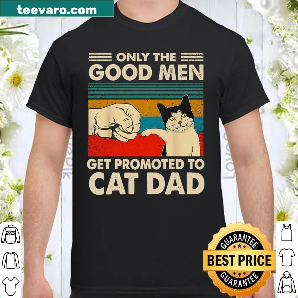 Funny shirt for cat dads with text about being promoted