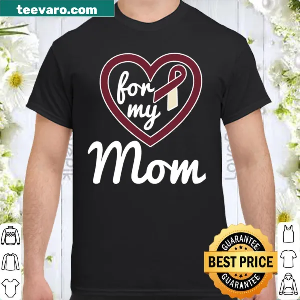 Shirt featuring awareness ribbon design for oral cancer