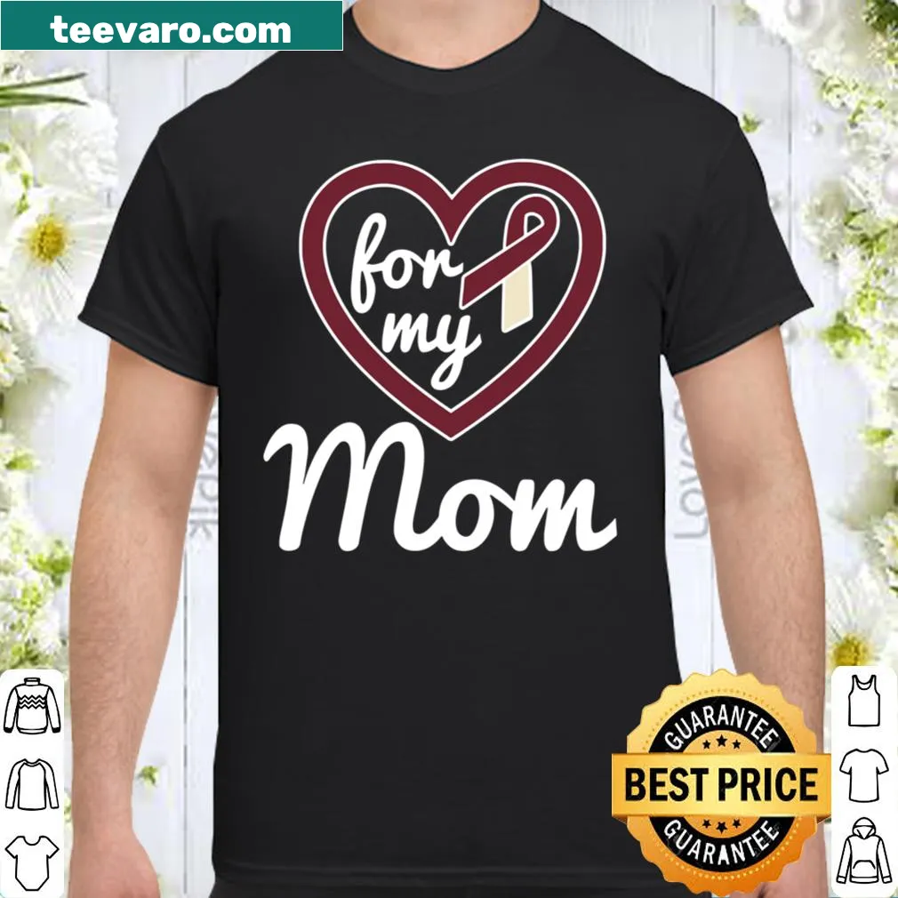 Shirt featuring awareness ribbon design for oral cancer
