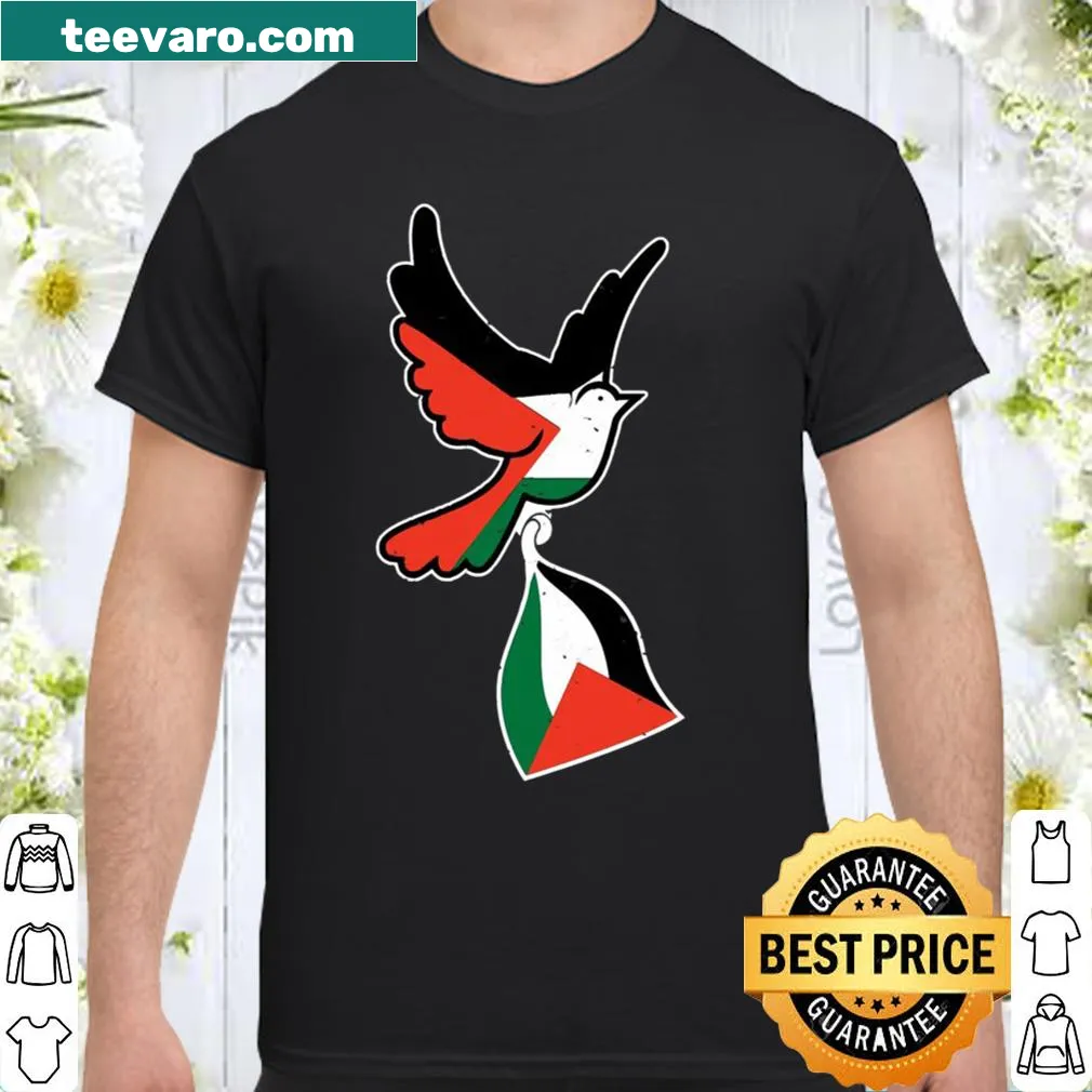 Shirt with Palestinian peace design and message