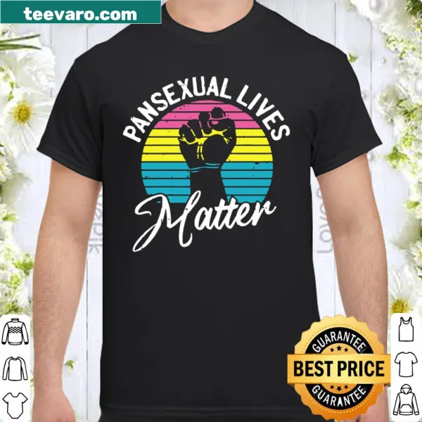 Pride flag design with text supporting pansexual lives