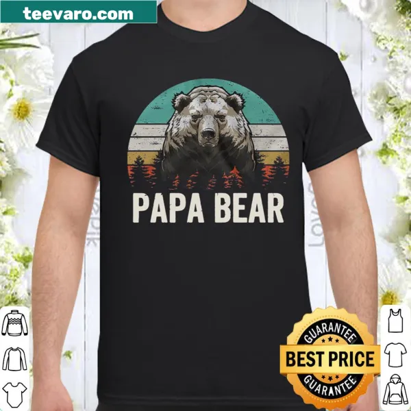 Text design celebrating dads with the words "Papa Bear"