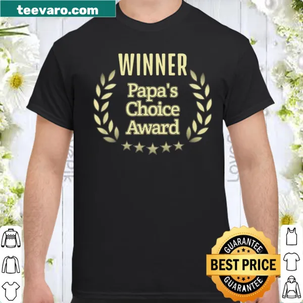 Papa's Choice Award design in playful typography