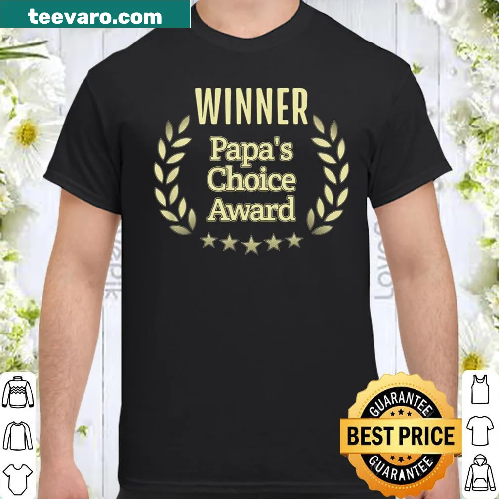 Papa's Choice Award design in playful typography