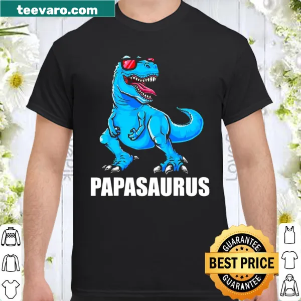 Whimsical dinosaur-themed shirt for dads