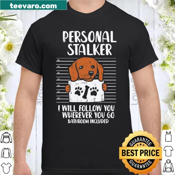 Funny dachshund graphic t-shirt with playful text about pet obsession