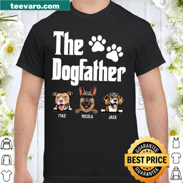 Personalized DogFather shirt celebrating dog dads