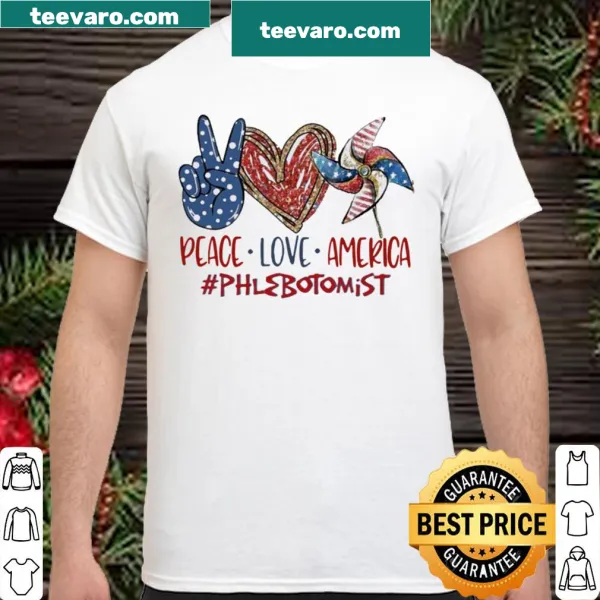 Funny patriotic shirt for phlebotomists on Independence Day