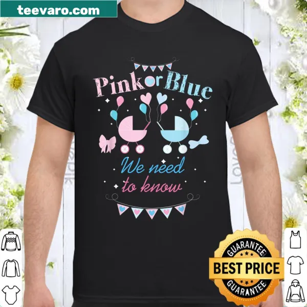 Playful gender reveal shirt with typography design