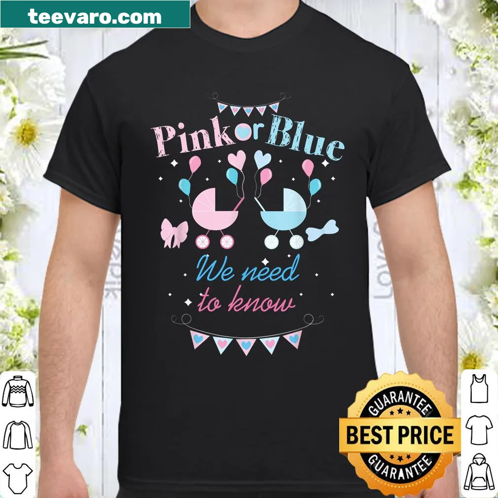 Playful gender reveal shirt with typography design
