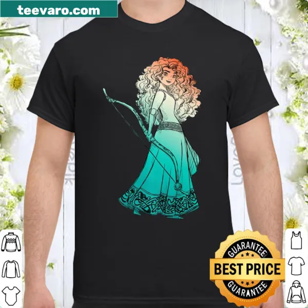 Stylized Merida illustration from Pixar's Brave on a shirt