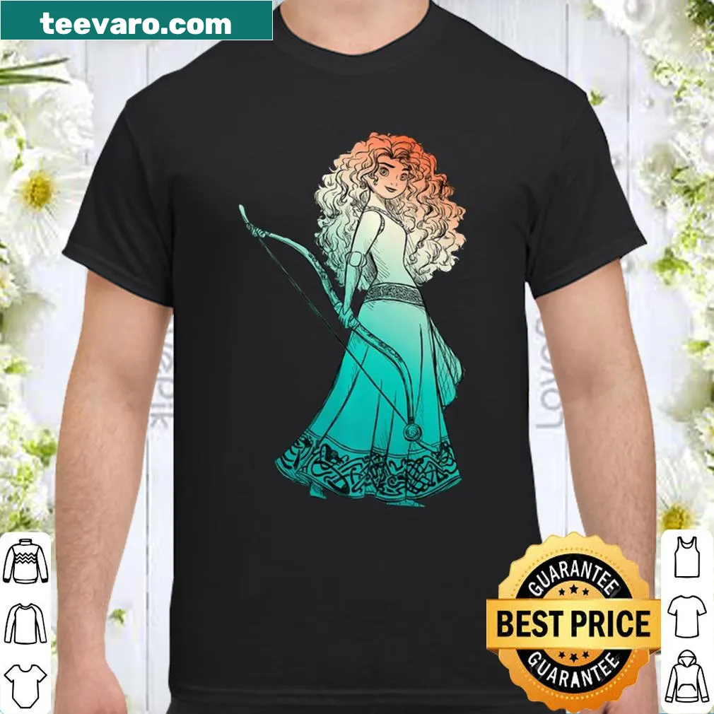 Stylized Merida illustration from Pixar's Brave on a shirt