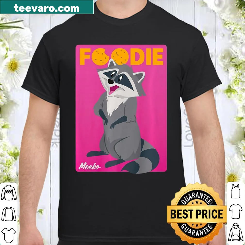 Illustrated shirt featuring Meeko the raccoon from Pocahontas