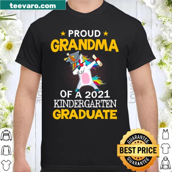 Playful dabbing unicorn graphic on a shirt for proud mamas of kindergarten grads