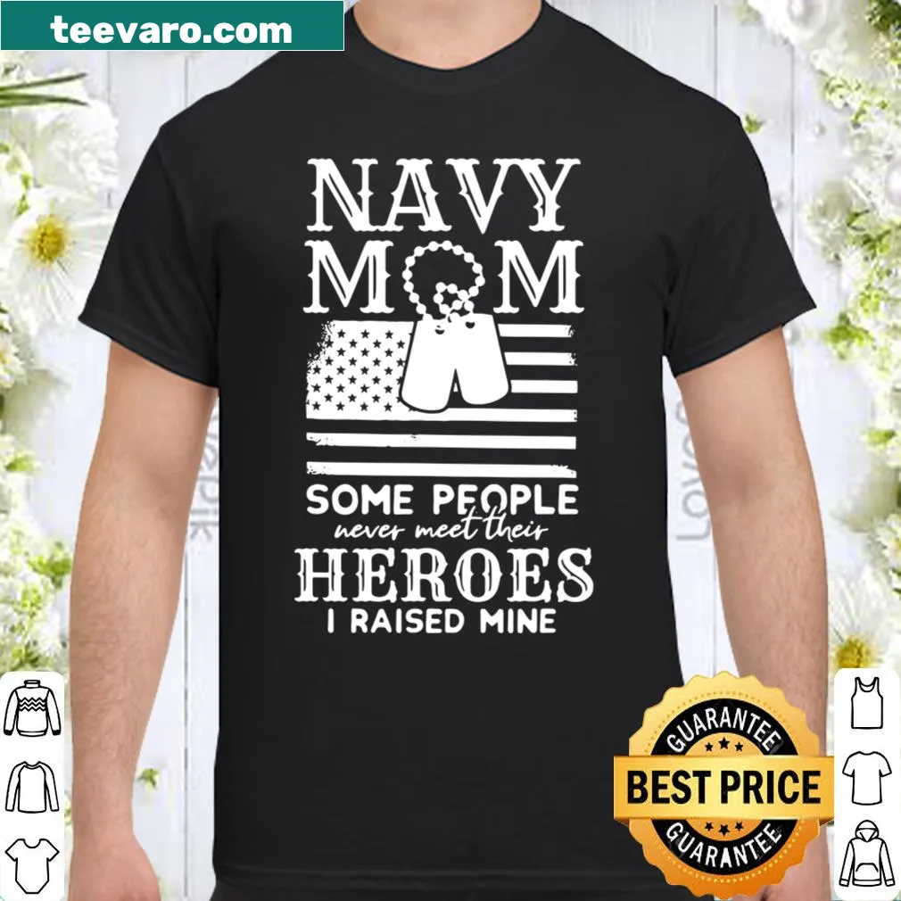 Family tree graphic on a shirt for proud Navy Army moms
