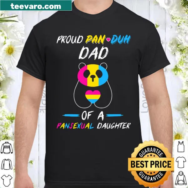 Proud Pan Duh Dad t-shirt featuring a panda graphic and supportive text