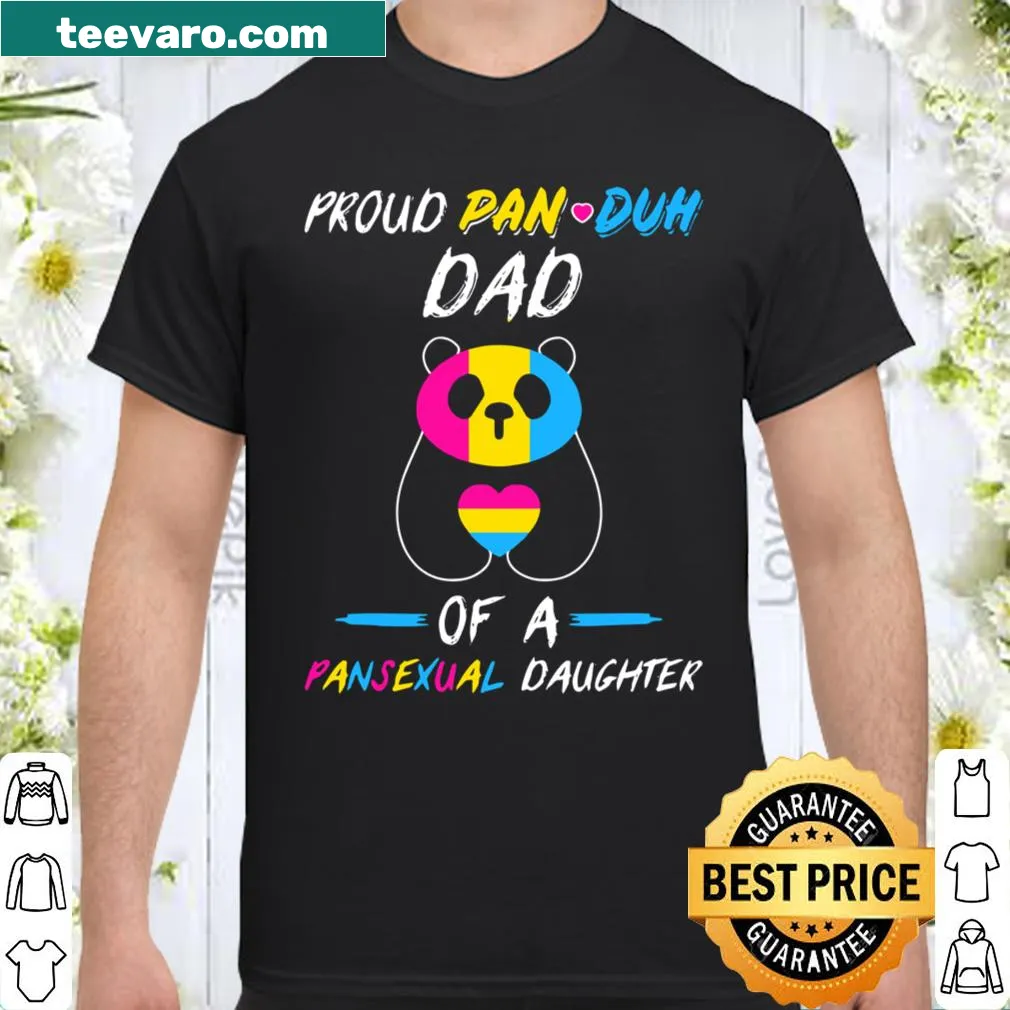 Proud Pan Duh Dad t-shirt featuring a panda graphic and supportive text