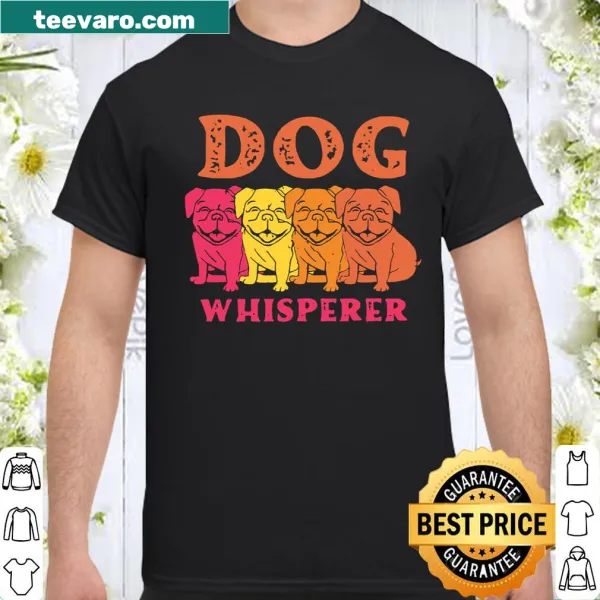 Dog lover shirt with 'Pug Whisperer' text