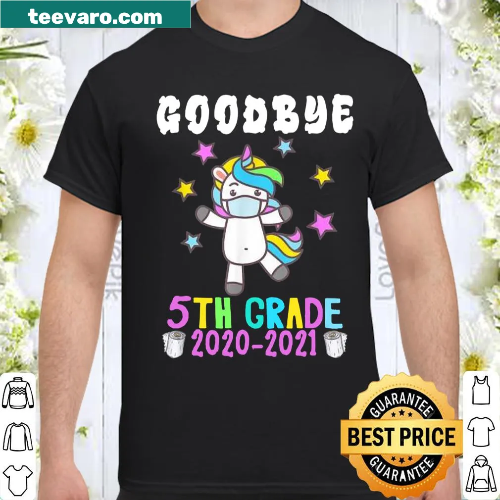 Cartoon unicorn graphic on last day of school t-shirt