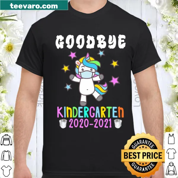Whimsical unicorn shirt for kids celebrating the end of kindergarten.