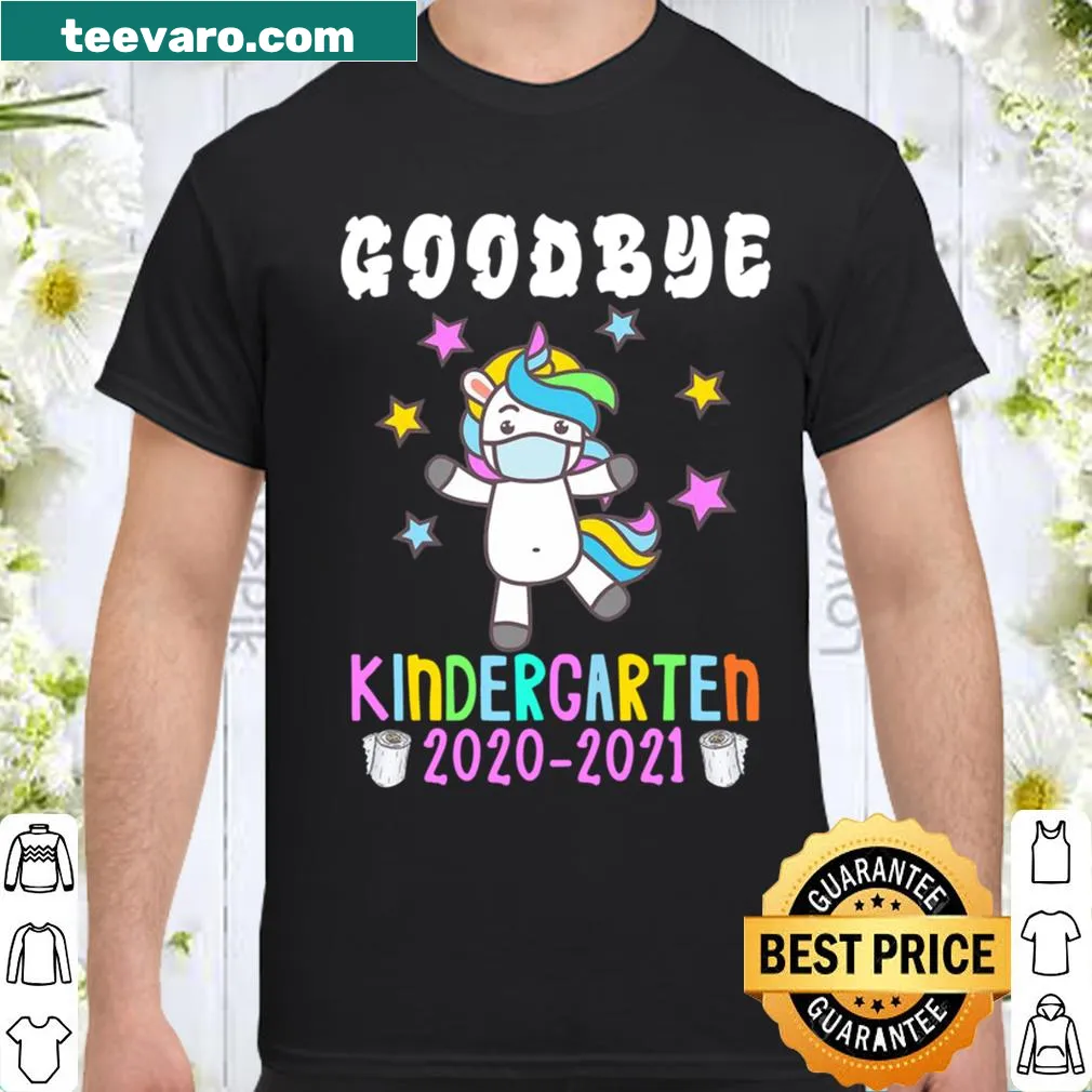 Whimsical unicorn shirt for kids celebrating the end of kindergarten.