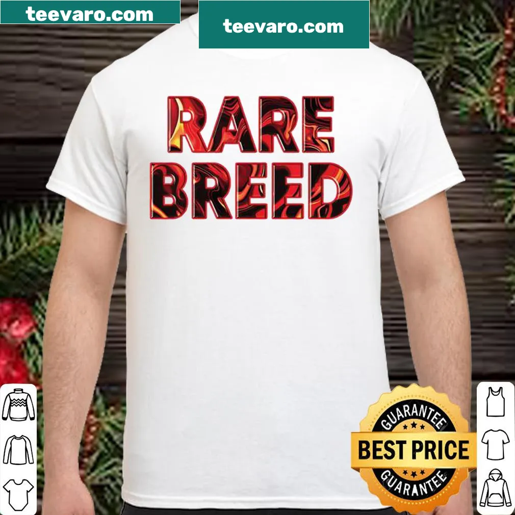Shirt with 'Rare Breed' text honoring sneaker culture
