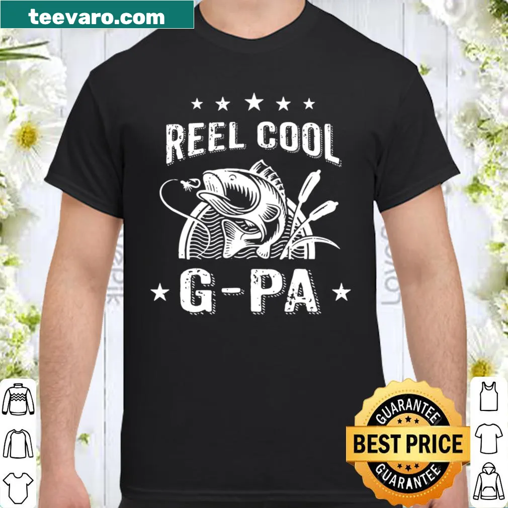 Shirt celebrating grandpa as cool GPa with fishing theme