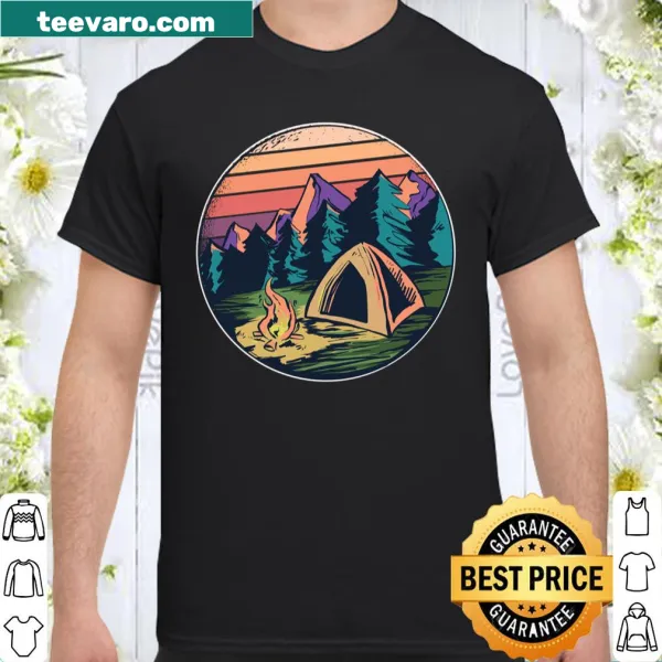 Retro camper graphic shirt for camping lovers