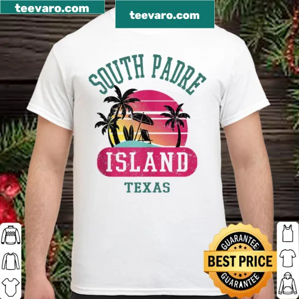 Retro South Padre Island beach-themed shirt