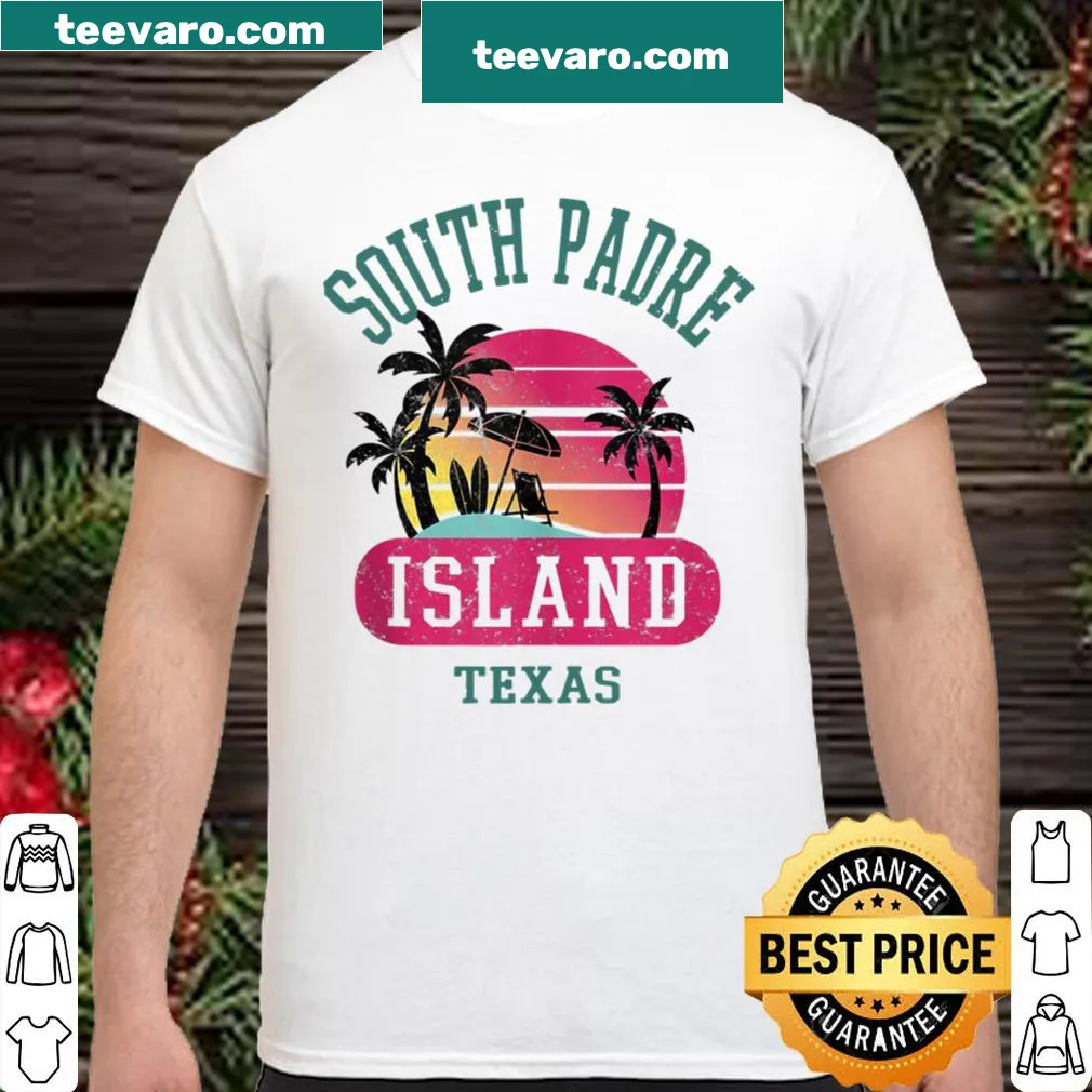 Retro South Padre Island beach-themed shirt