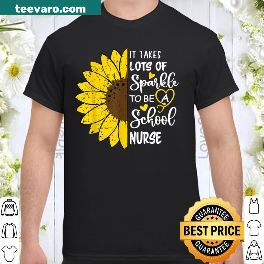 Charming sunflower shirt celebrating school nurses