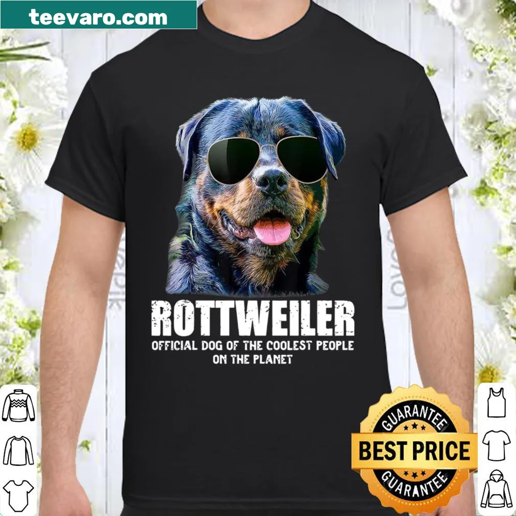 Playful t-shirt celebrating Rottweilers as cool dogs