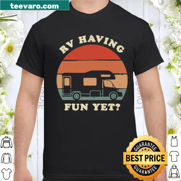 Cheerful RV graphic on a camping adventure T-shirt